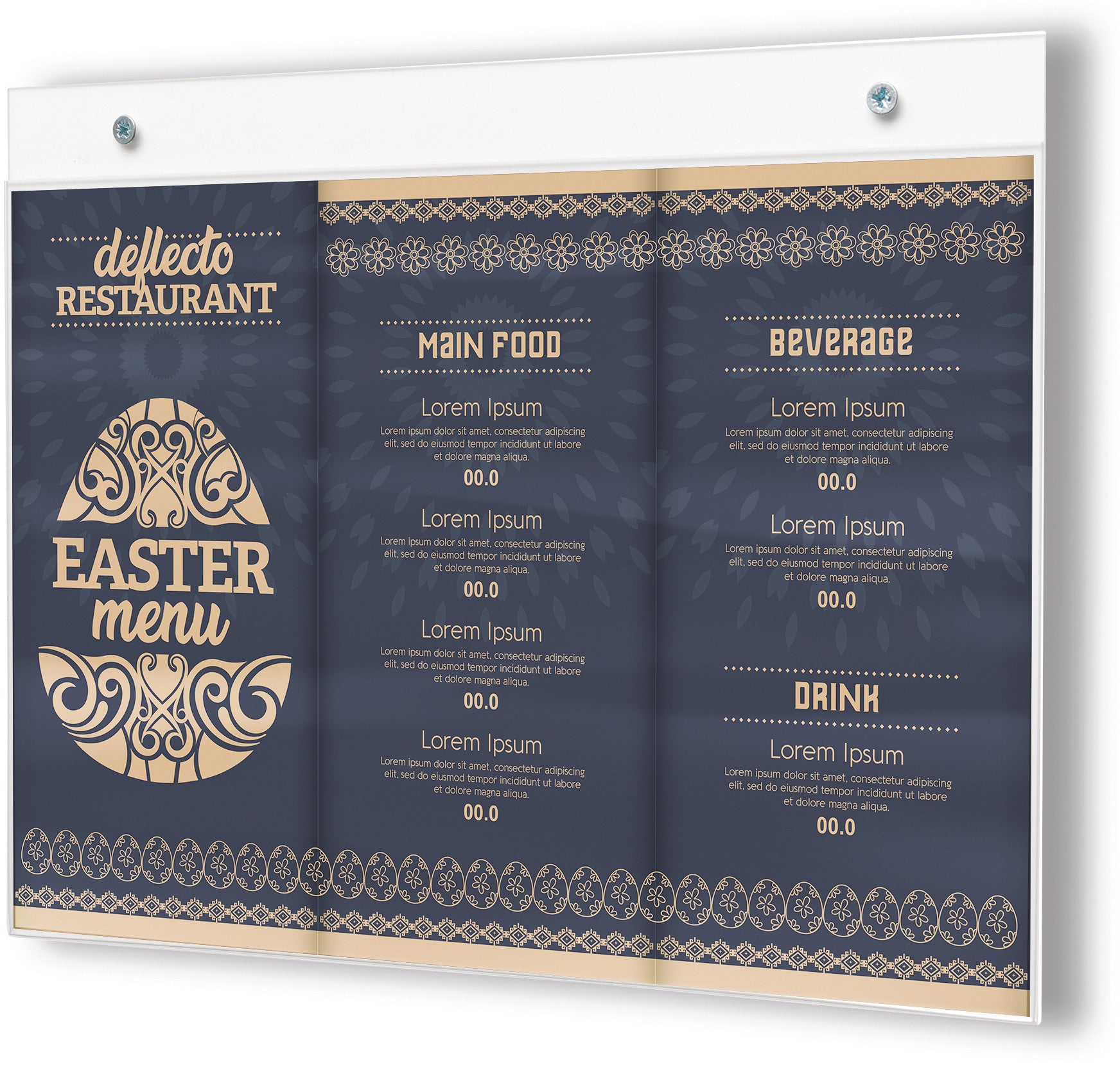 DEFLECTO Info Dislpay Classic Image A4 46901 quer, Wandmontage