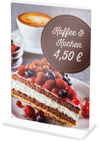 DEFLECTO Tischaufsteller Classic Image 481001 A7, hoch, gerade