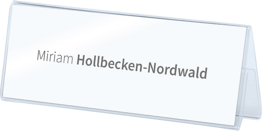 DEFLECTO Tischnamenschilder 48601 transparent A4