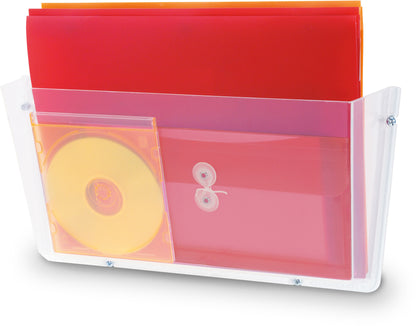 DEFLECTO Wandprospekthalter DocuPocket 63201 A4, quer, bruchsicher