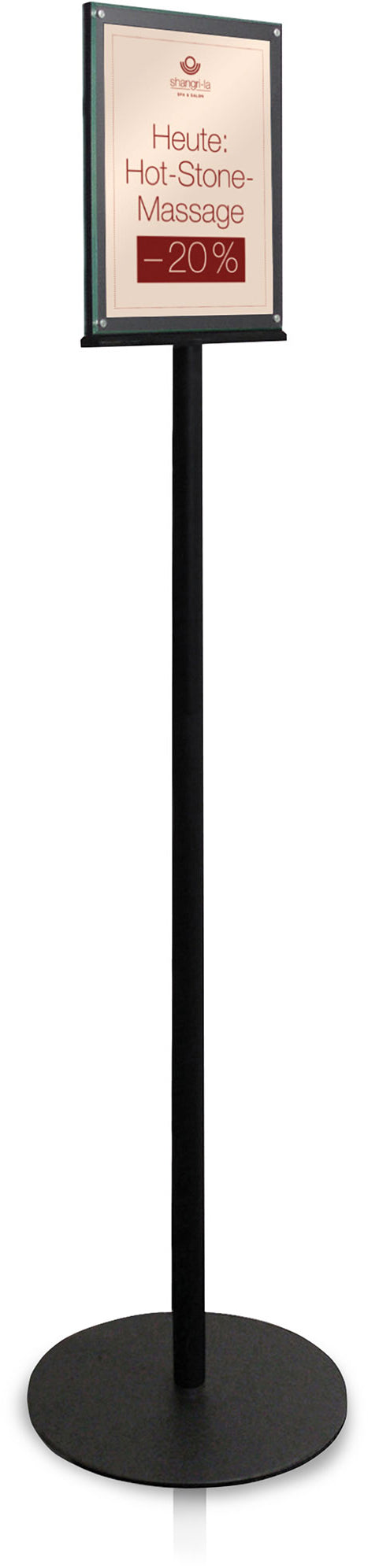 DEFLECTO Bodenständer magnetisch A4 692056A4 schwarz 33x142.2x33cm