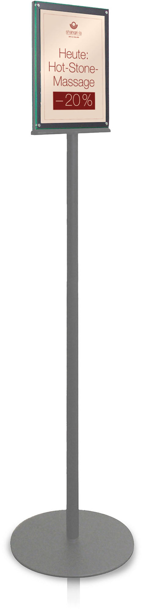 DEFLECTO Bodenständer magnetisch A4 692056A4S dunkelgrau 33x142.2x33cm