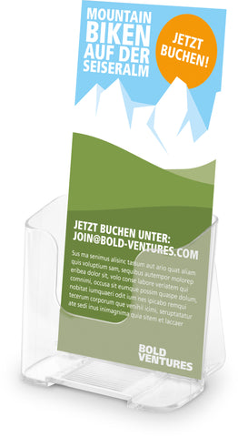 DEFLECTO Prospekthalter 115x100mm 75001 transparent 1/3 hoch