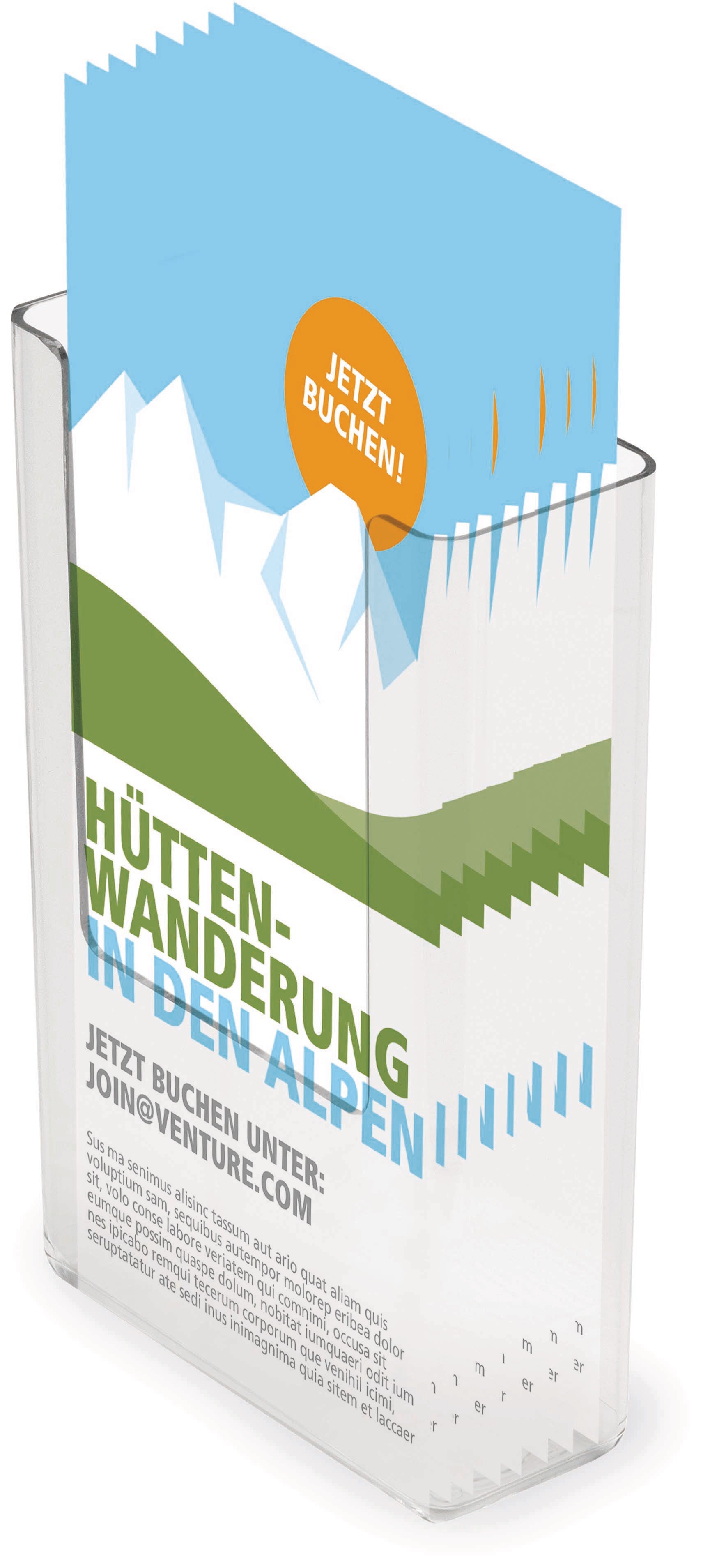 DEFLECTO Prospekthalter 115x180mm 76001 transparent DIN lang