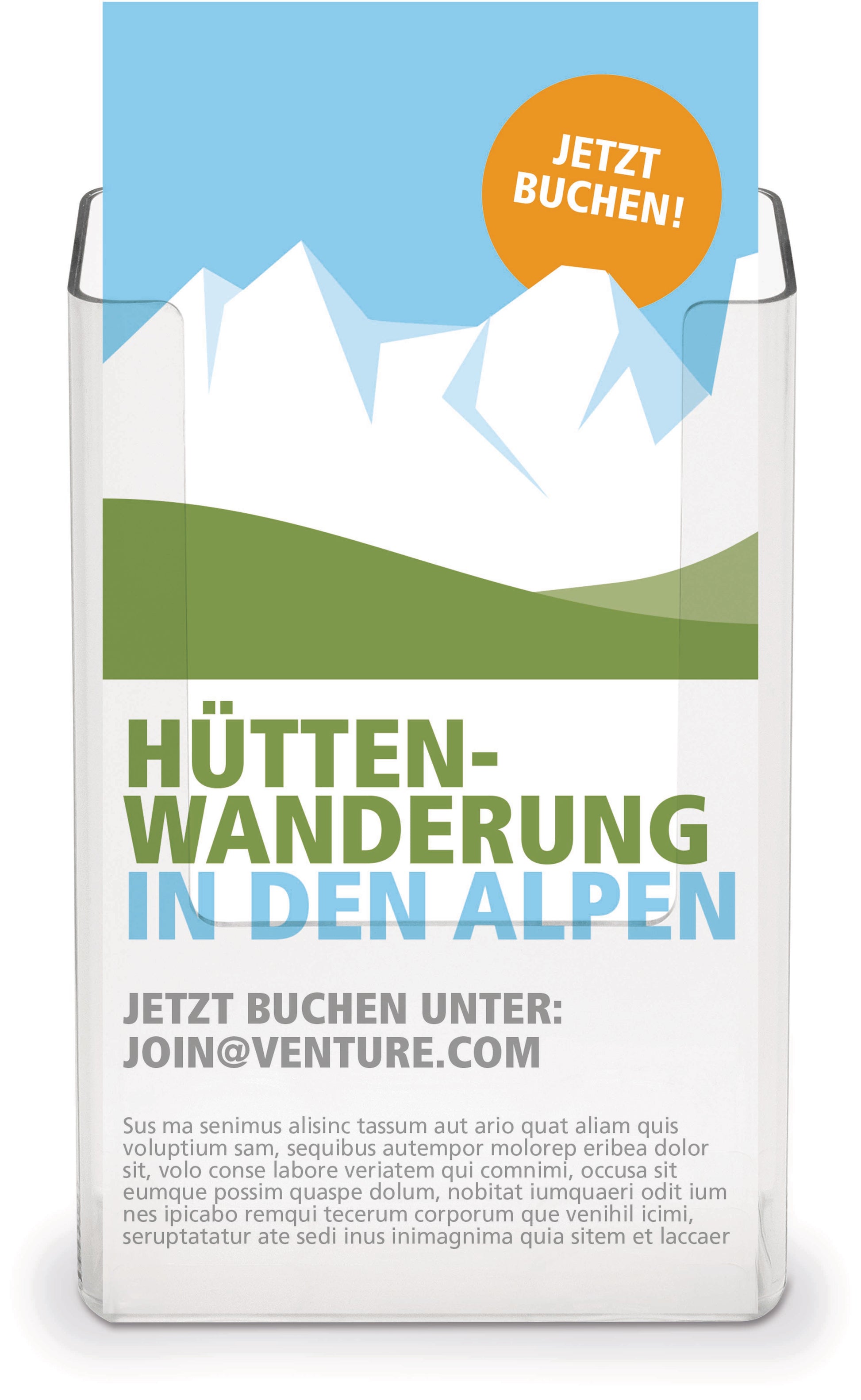 DEFLECTO Prospekthalter 115x180mm 76001 transparent DIN lang