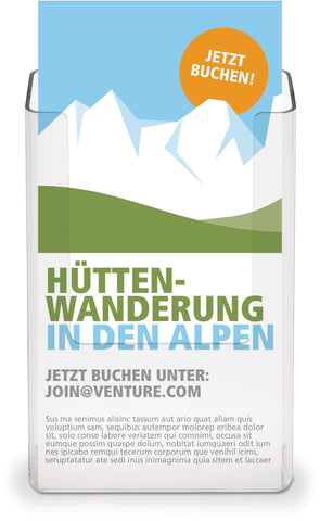 DEFLECTO Prospekthalter 115x180mm 76001 transparent DIN lang