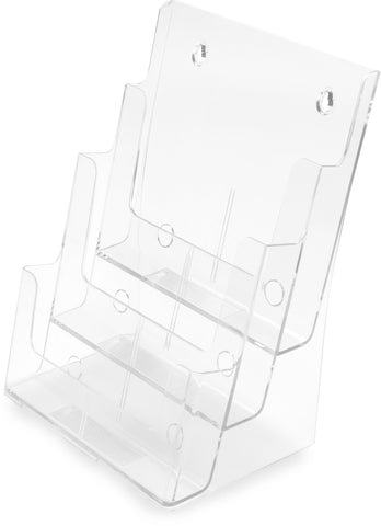 DEFLECTO Prospekthalter Docuholder A4 77301 hoch, 3 Fächer