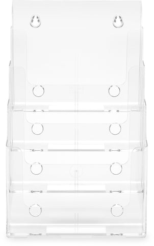 DEFLECTO Prospekthalter Docuholder A4 77441 hoch, 4 Fächer