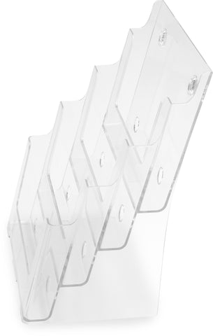 DEFLECTO Prospekthalter Docuholder A4 77441 hoch, 4 Fächer