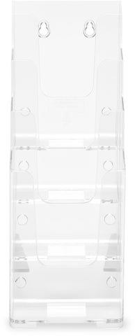 DEFLECTO Prospekthalter Docuholder 77701 1/3 A4, hoch, 4 Fächer