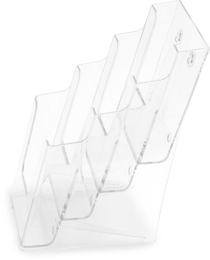 DEFLECTO Prospekthalter Docuholder 77701 1/3 A4, hoch, 4 Fächer