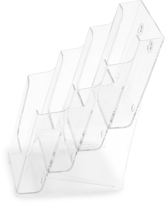 DEFLECTO Prospekthalter Docuholder 77701 1/3 A4, hoch, 4 Fächer