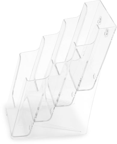 DEFLECTO Prospekthalter Docuholder 77701 1/3 A4, hoch, 4 Fächer