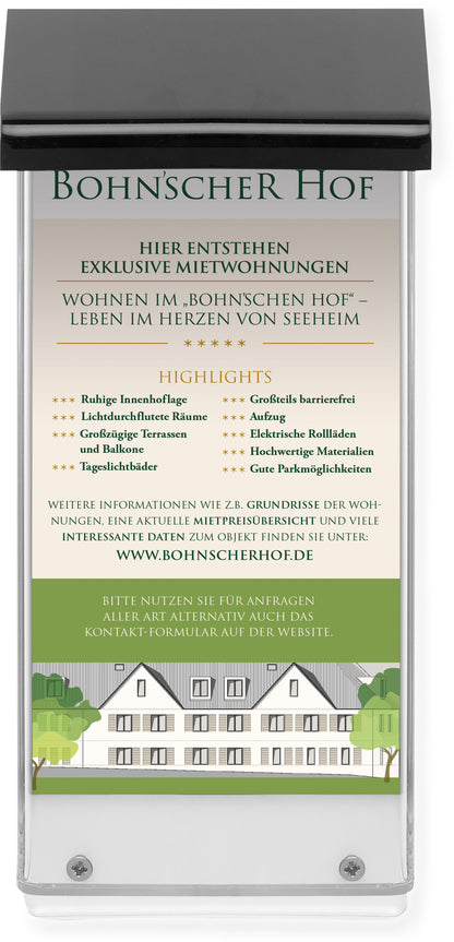 DEFLECTO Prospektbox 1/3 A4 790701 für Aussenbereich