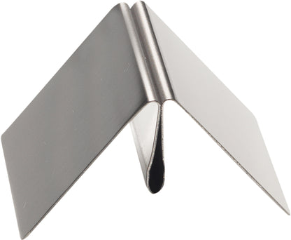 DEFLECTO Kartenhalter Stahl 50x50mm 794161 silber PMMA