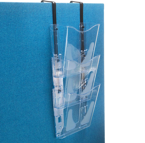 DEFLECTO Wandprospekthalter 3xA4 CP081YTCRY transparent Docupocket
