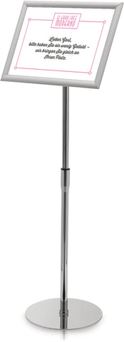 DEFLECTO Bodenständer m. Klapprahmen A3 SFA3SFS grau 33x90-128.5cm