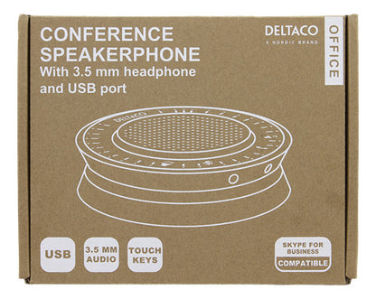 DELTACO Office Conference speakerphone DELC-0001 black, USB, 3.5 mm