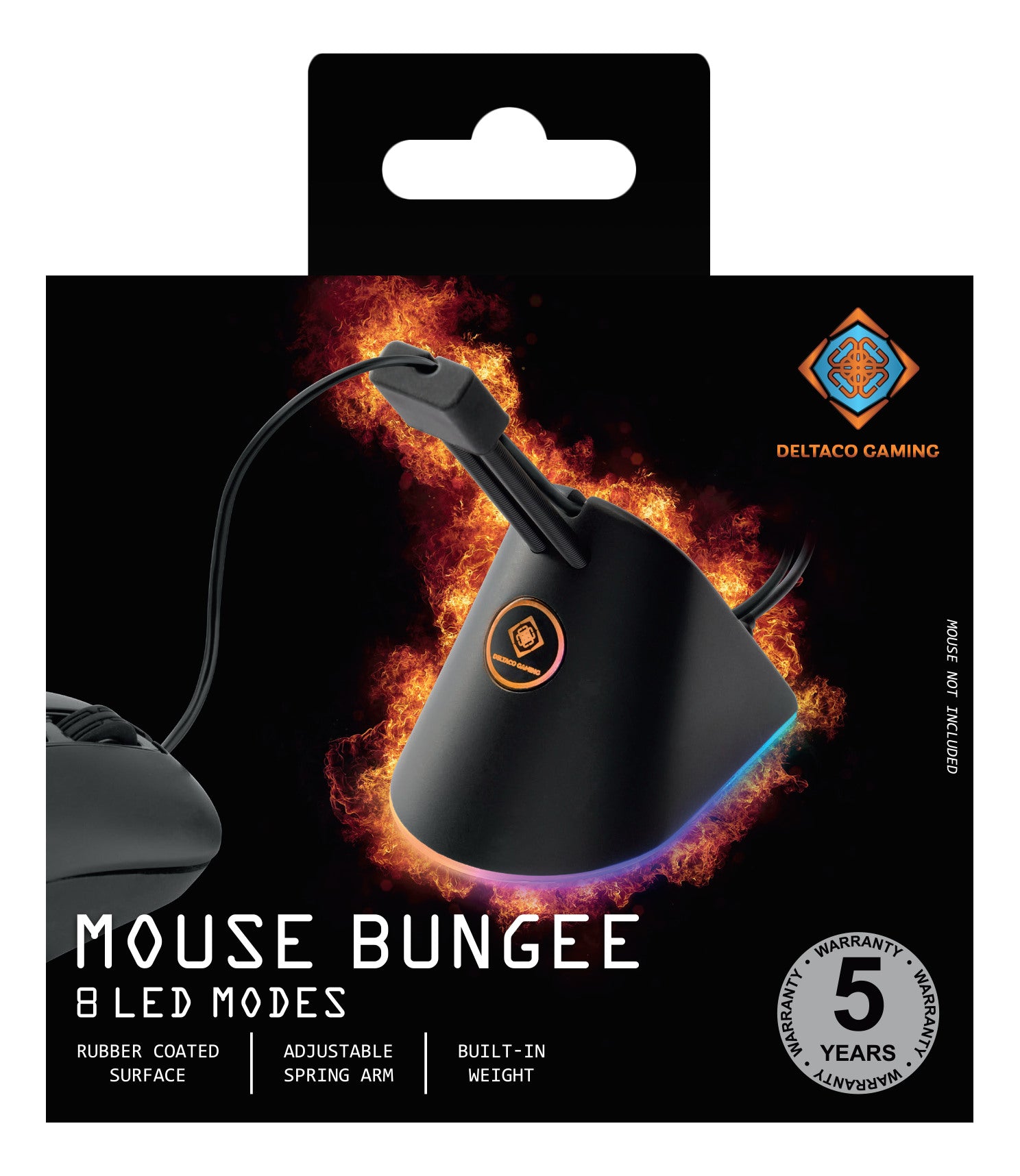 DELTACO Gaming Mouse Bungee, RGB GAM-044-RGB Black