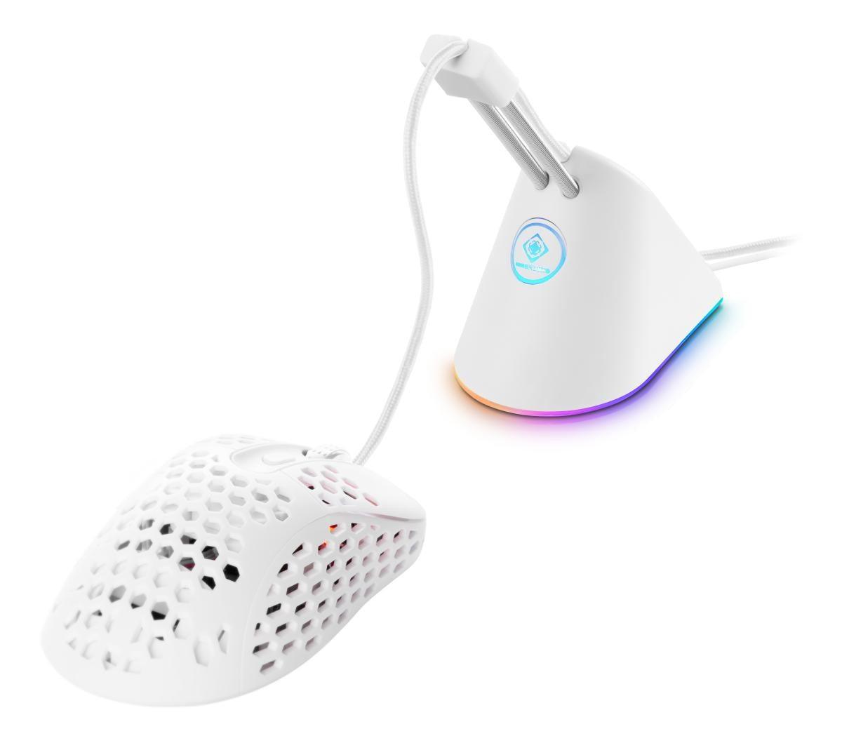 DELTACO Gaming Mouse Bungee, RGB GAM-044-W-RGB White