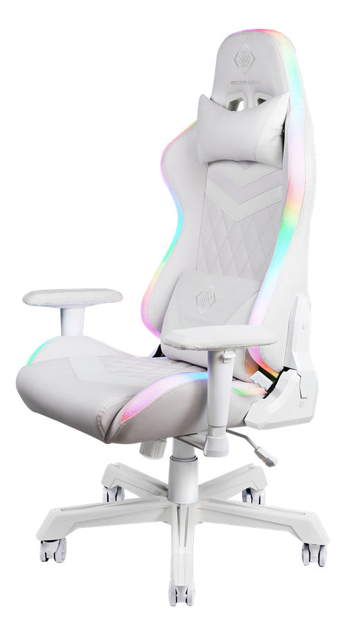 DELTACO RGB LED Gaming Chair White GAM-080-W