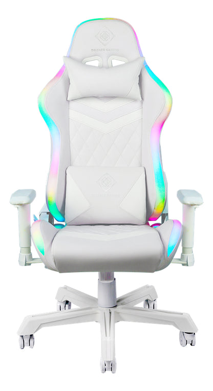 DELTACO RGB LED Gaming Chair White GAM-080-W