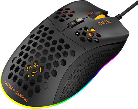 DELTACO Lightweight Gaming Mouse,RGB GAM-108 black, DM210