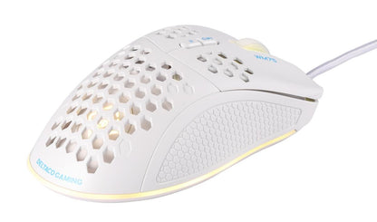 DELTACO Lightweight Gaming Mouse,RGB GAM-108-W White, WM75