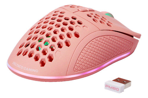 DELTACO Lightweight Gaming Mouse,RGB GAM-120-P Wireless, Pink, PM80