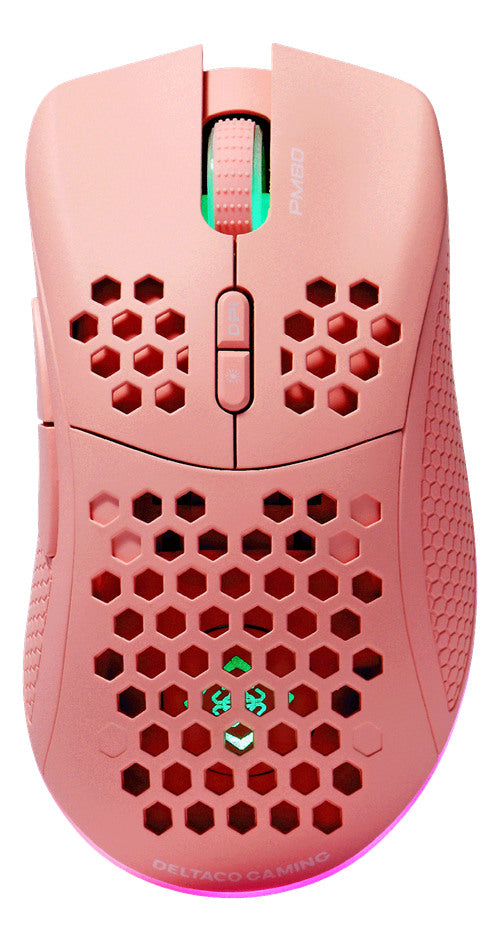 DELTACO Lightweight Gaming Mouse,RGB GAM-120-P Wireless, Pink, PM80