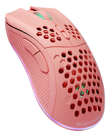 DELTACO Lightweight Gaming Mouse,RGB GAM-120-P Wireless, Pink, PM80