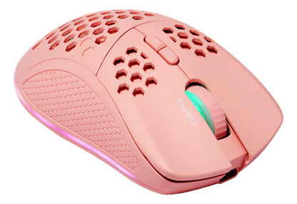 DELTACO Lightweight Gaming Mouse,RGB GAM-120-P Wireless, Pink, PM80