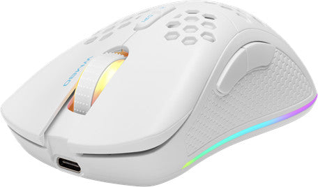 DELTACO Lightweight Gaming Mouse,RGB GAM-120-W Wireless, White, WM80