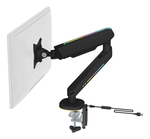 DELTACO RGB Single Monitor Arm GAM-134 remote Ctrl. Black