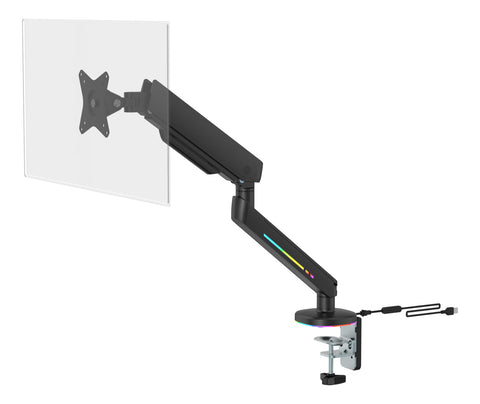 DELTACO RGB Single Monitor Arm GAM-134 remote Ctrl. Black