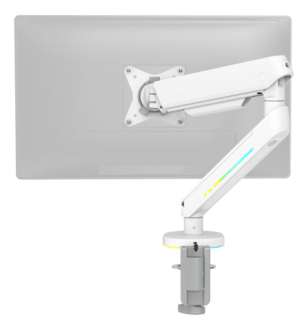 DELTACO RGB Single Monitor Arm GAM-134-W remote Ctrl. White