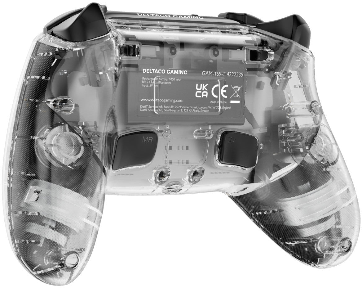 DELTACO Wireless Controller PS4 GAM-139-T Transparent