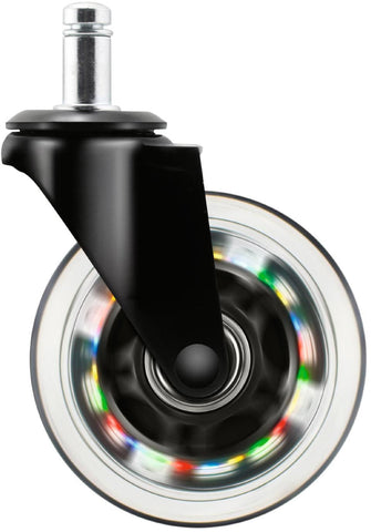 DELTACO RGB Casters,Wheels,5-pack GAM-141 for Gaming Chairs