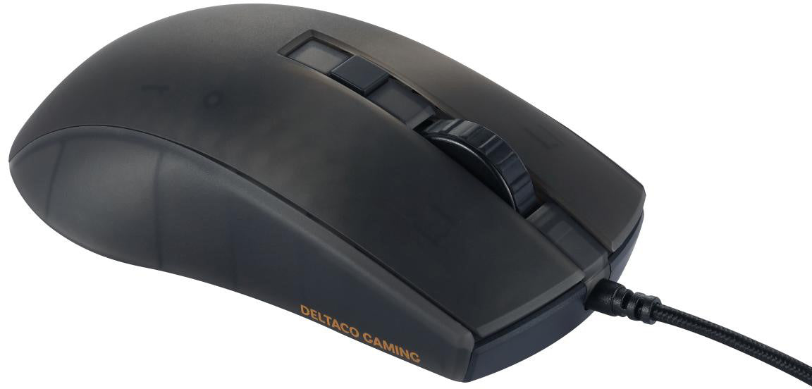 DELTACO Ultralight Gaming Mouse,RGB GAM-144 Semi-Transparent,DM310,Black