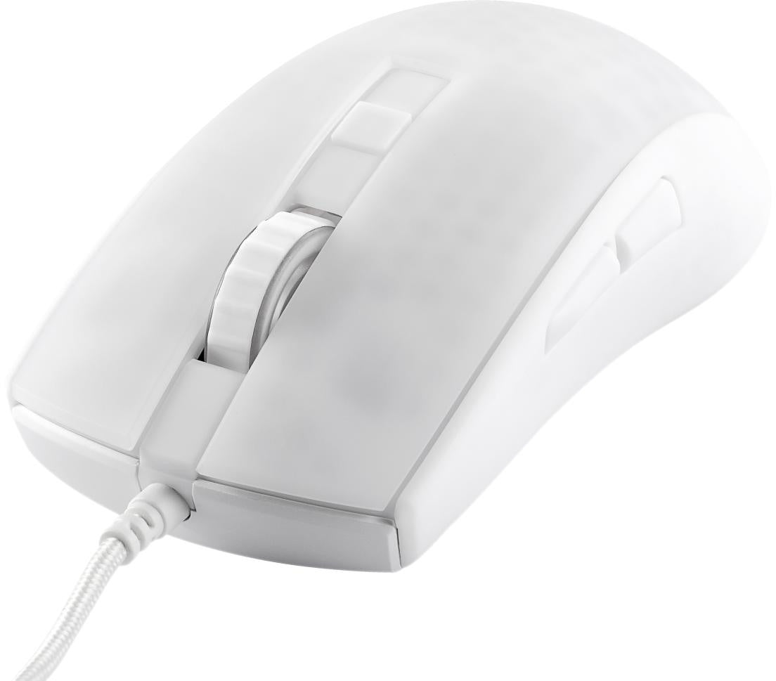 DELTACO Ultralight Gaming Mouse, RGB GAM-144-W Semi-Transparent, WM87,White