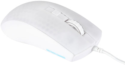 DELTACO Ultralight Gaming Mouse, RGB GAM-144-W Semi-Transparent, WM87,White