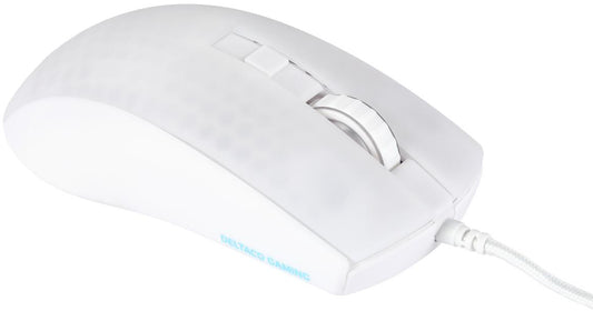 DELTACO Ultralight Gaming Mouse, RGB GAM-144-W Semi-Transparent, WM87,White