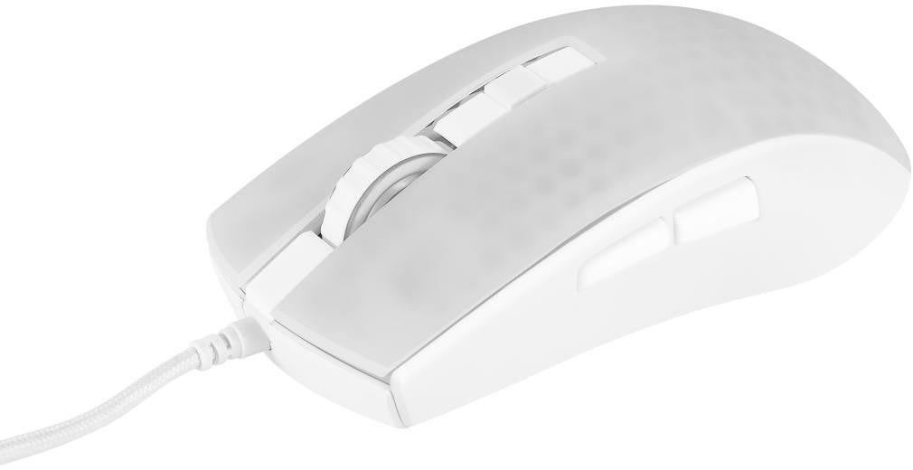 DELTACO Ultralight Gaming Mouse, RGB GAM-144-W Semi-Transparent, WM87,White