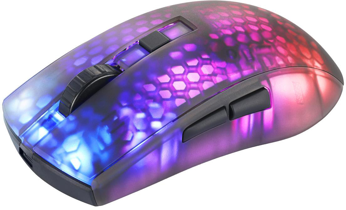 DELTACO Lightweight Mouse Wirel.RGB GAM-145 Semi-Transparent,DM320,Black