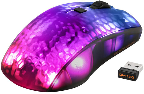 DELTACO Lightweight Mouse Wirel.RGB GAM-145 Semi-Transparent,DM320,Black