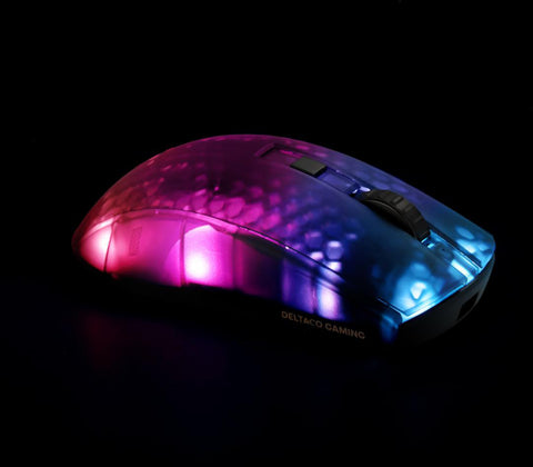 DELTACO Lightweight Mouse Wirel.RGB GAM-145 Semi-Transparent,DM320,Black