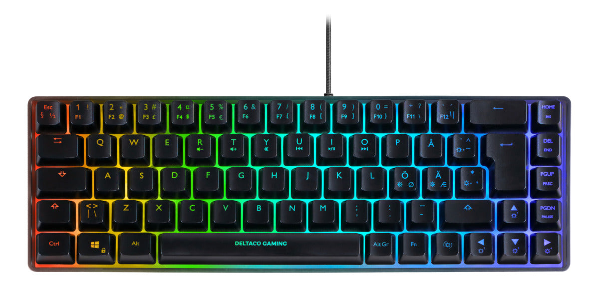 DELTACO TKL Gaming Keyboard membrane GAM-158-CH RGB CH-Layout