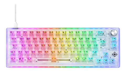 DELTACO TKL Gaming Keyboard mech GAM-160-T-CH transparent RGB CH-Layout