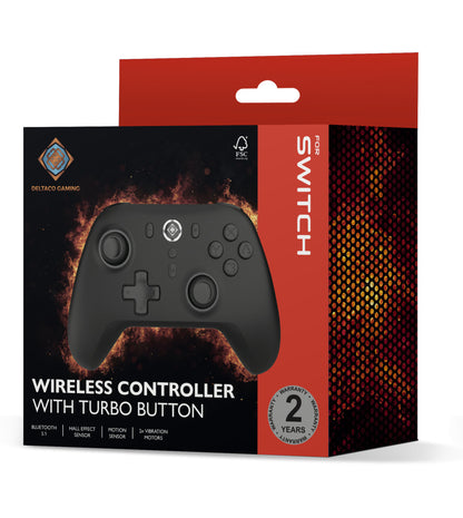 DELTACO GAMING Wireless Controller GAM-179 for Switch, PC,Mobile,Black