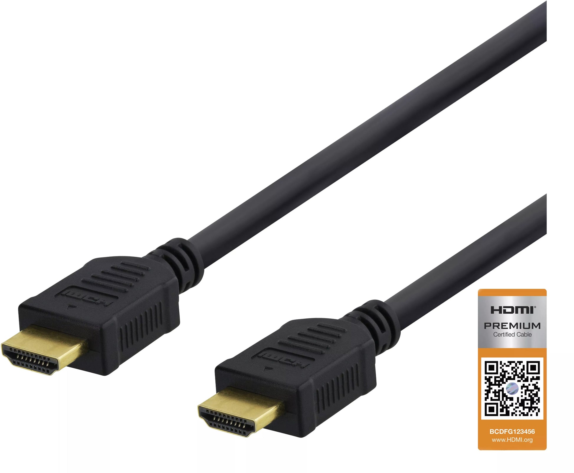 DELTACO HDMI cable Highspeed Premium HDMI-1015D w/Ethernet, 4K UHD,1.5m, Bl.